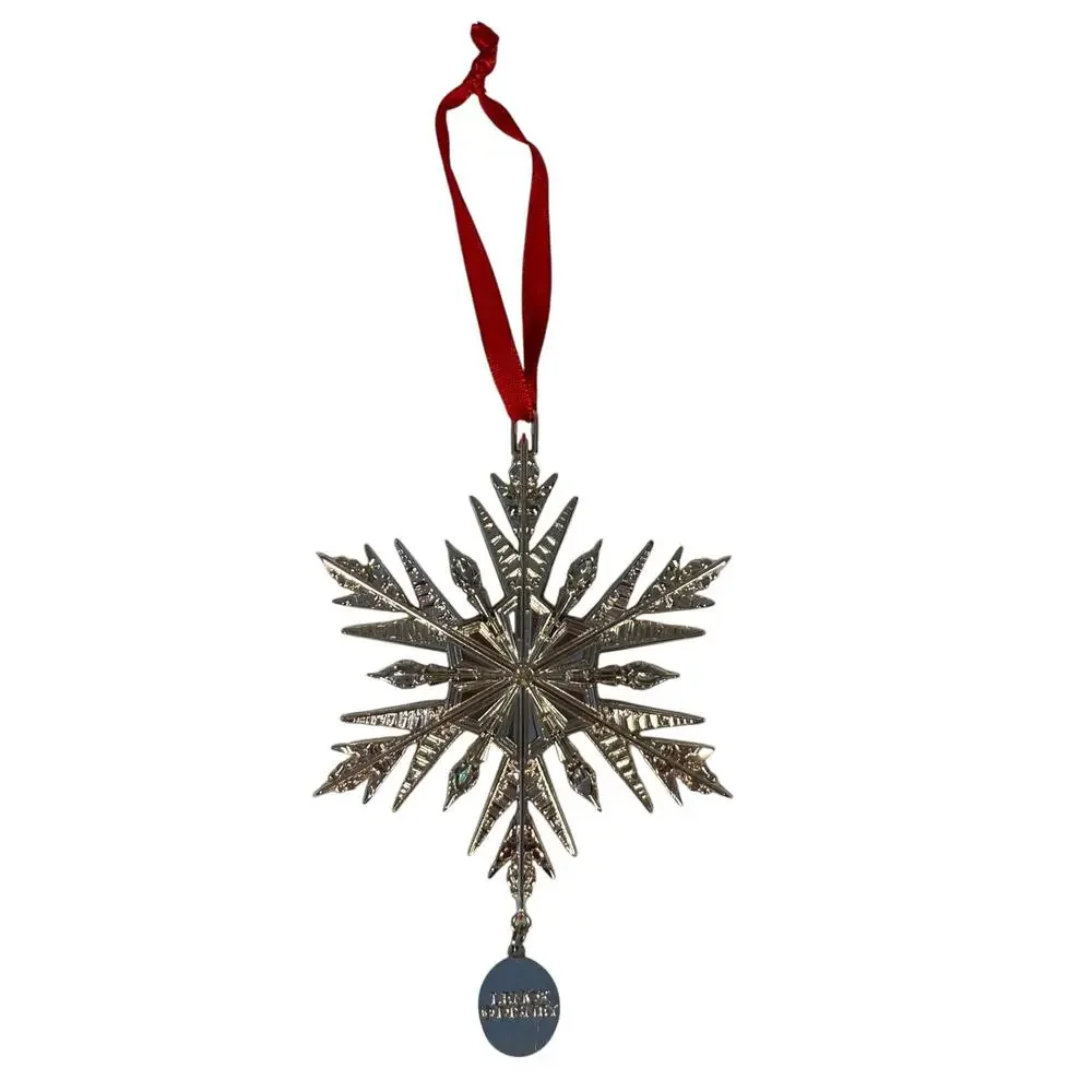 Lenox Disney Frozen Elsa Snowflake Silver Rhinestone Metallic Christmas Ornament